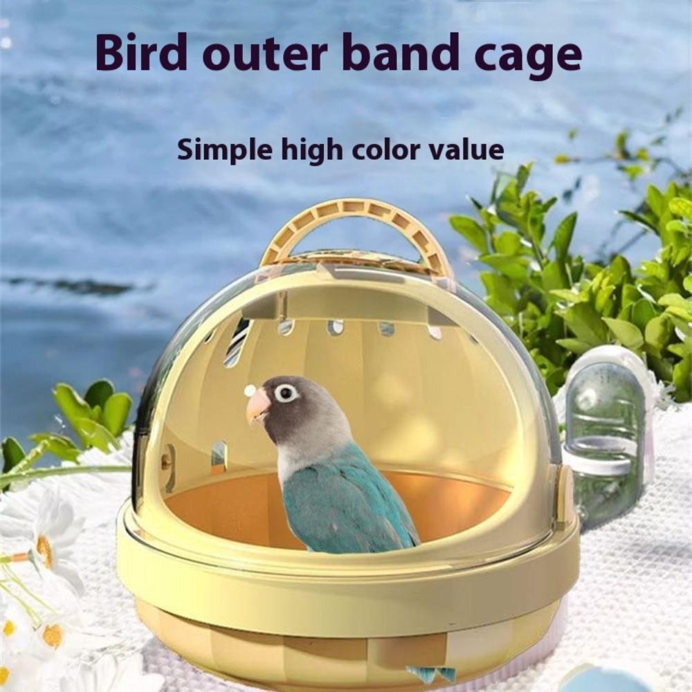 Haustierbedarf Papagei Mitnahmekäfig Tragbarer Vogelkäfig Transparent Reise Mobil Tragbarer Käfig