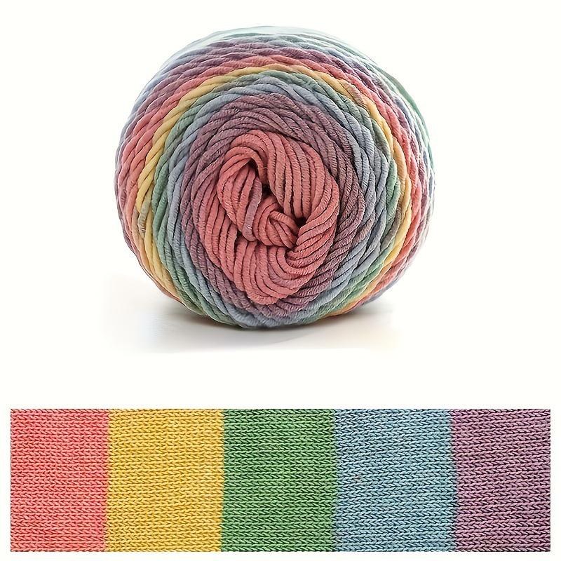 2025 New 4-Color Rainbow Yarn, 5-Strand Milk Fiber for DIY Projects