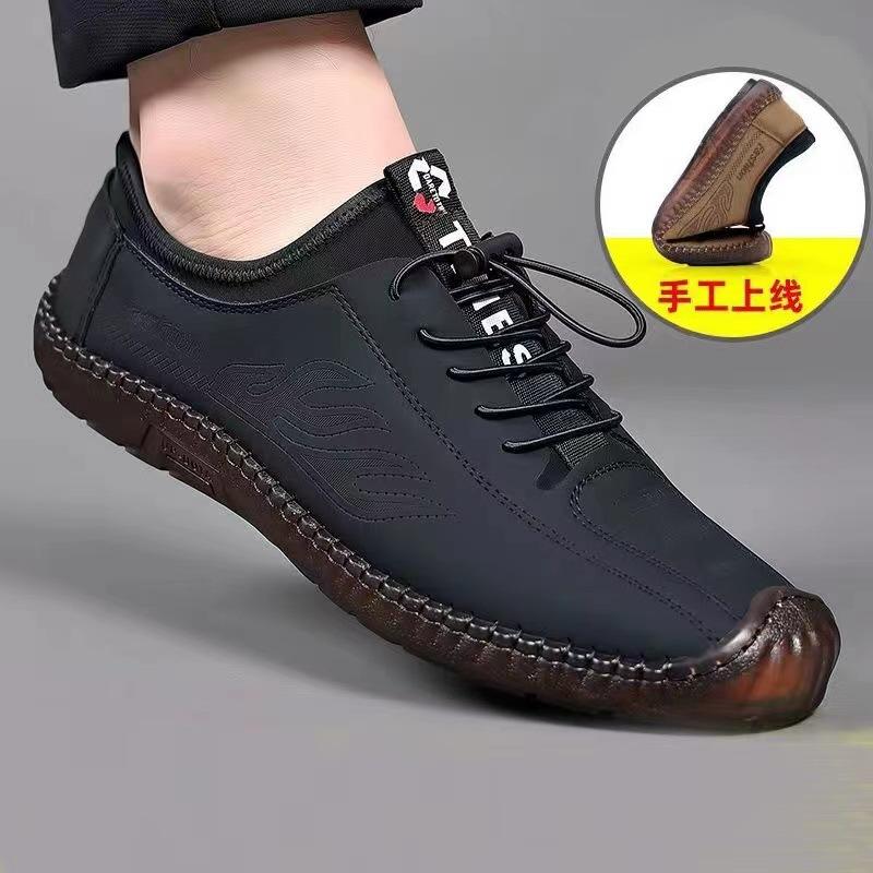 Casual shoes men's 2025 spring trend breathable driving shoes men's beef tendon soles non-slip and wear-resistant versatile loafers