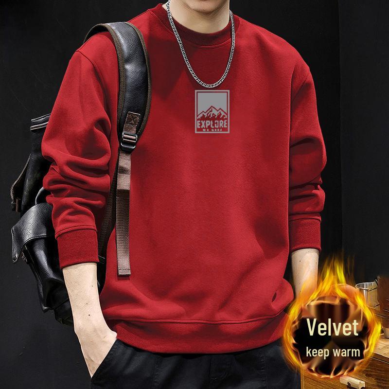 Men's Loose Trendy Round Neck Hoodie Jacket for Spring and Autumn - New Couple Outfit