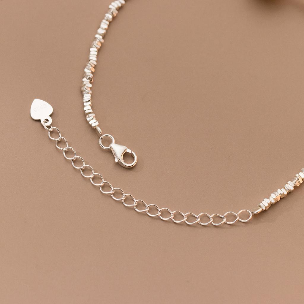 Simple Personality Sterling Silver Chain Freshwater 8-9mm White Pearl Near Round 925 Bracelet Fine Jewelry Gifts for Women Girls