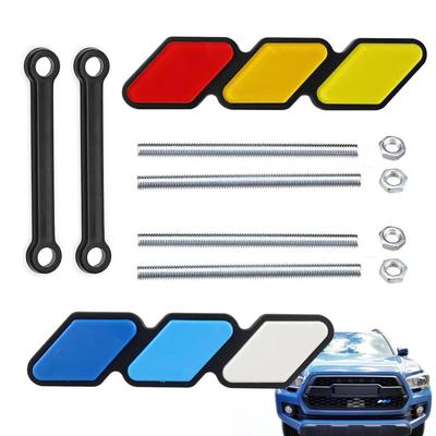 Emblemas de Grelha TVETE Grelha Tricolor Grelha Grelha Carro Grelha Dianteira [Pacote de 2] Decoração 3D