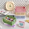 Collapsible Storage Box Plastic Storage Plastic Storages Box Cosmetic Organizer Desktop Plastic Baskets With Handle Bathroom Box