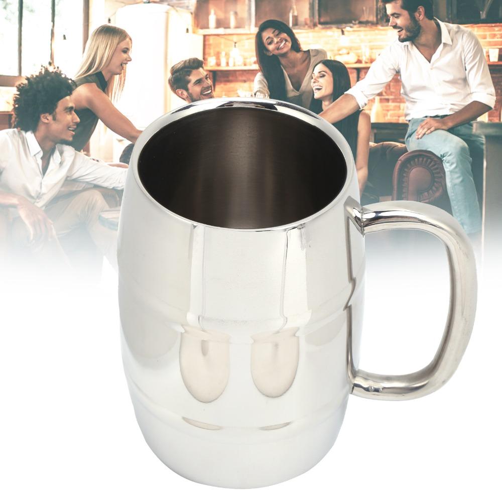 Stainless Steel Beer Mug Double Walled Travel Tumbler Cup Insulated Coffee Mug  For Travel