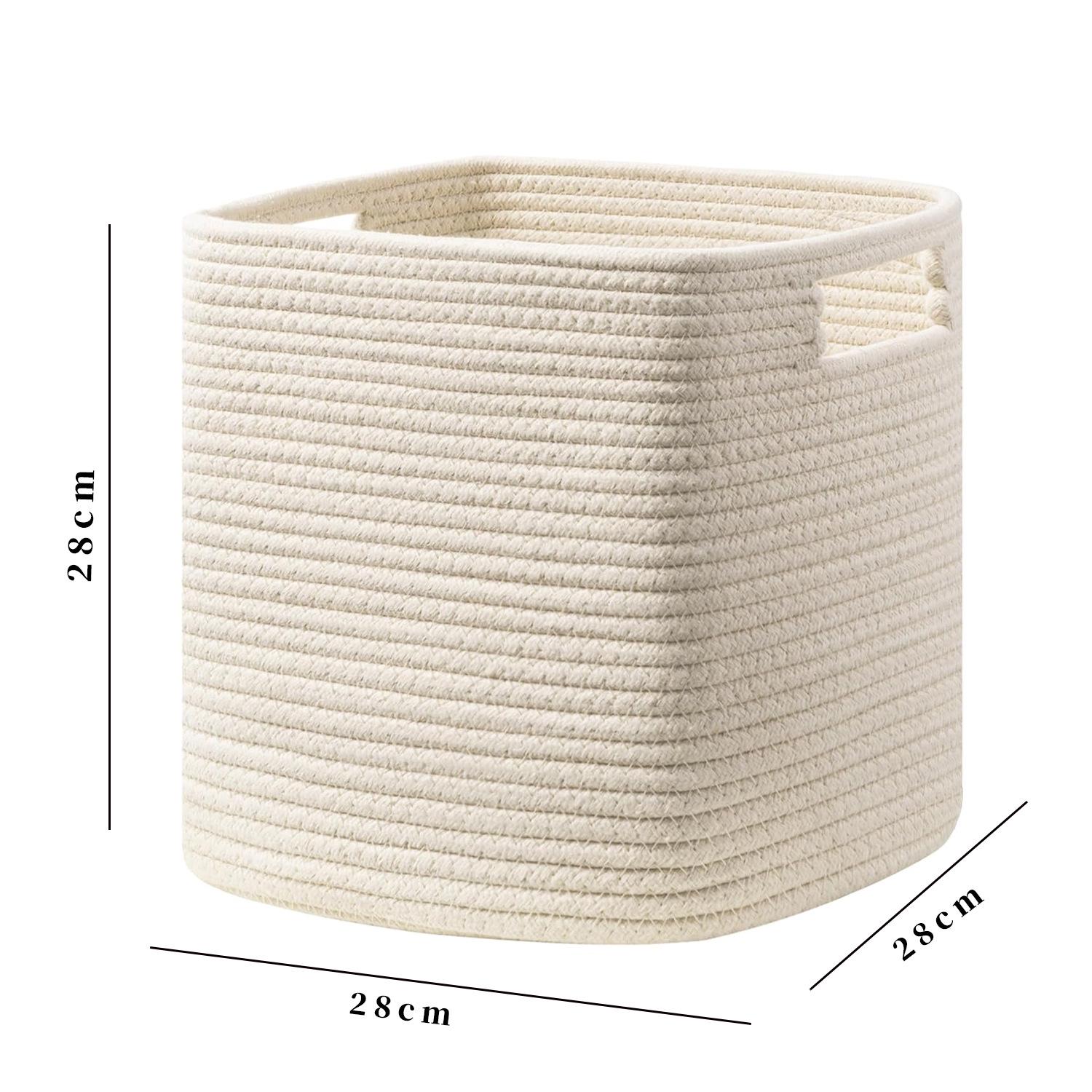 

Large Capacity Woven Cotton Laundry Hamper and Storage Basket