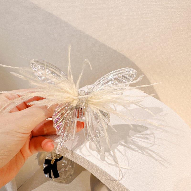 2023 Children's 3D Butterfly & Mermaid Princess Hair Clips - Feather Hairpins & Baby Headwear Accessories