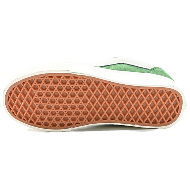 Vans Knu Skool Limbă Pufoasă Bandă Laterală Modelată 3D Dantelă Groasă Unisex Piele de Cămilă Verde VN000D6ZBR1