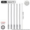 200mm Torx šroubovací bity Magnetické Dutá Hlava Květ Švestky Ocel S2 Bezpečnostní bit T6-T40 1/4'' Šestihranná Stopka Ruční Elektrické Nářadí