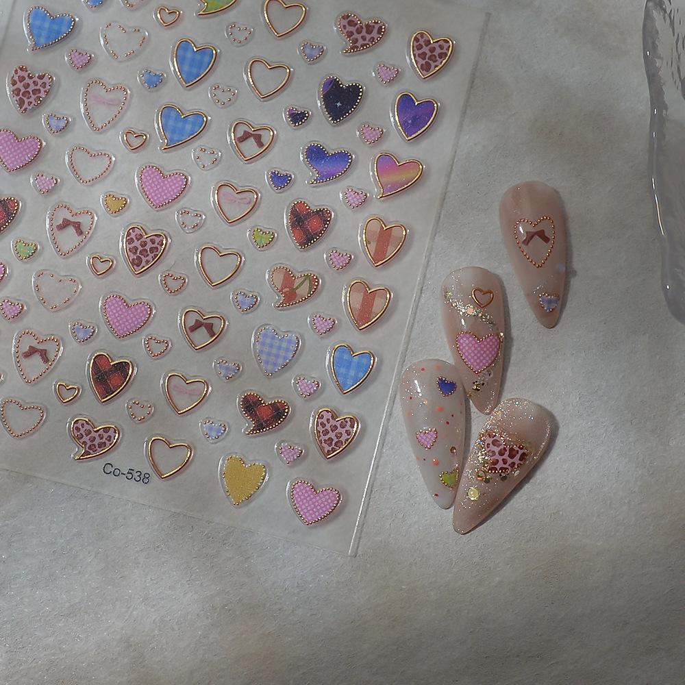 Exquisite Love Heart Nail Art & Gadget Stickers - Hot Girl Style