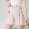 Summer Ice Silk Wide-Leg Maternity Shorts