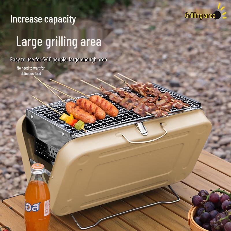 Tragbarer Klapp-Holzkohle-Grill