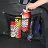 1x Black Storage Mesh Pocket Organizer Cargo Net Bag For Car Seat Back Side Door
