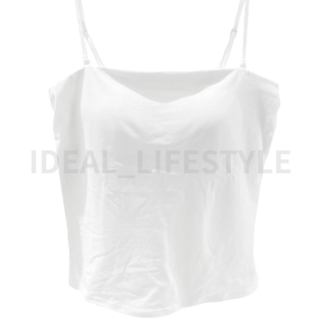 UNIQLO AIRism Cotton Bra Tube Top S-3XL with Cups Camisole Women 487521 NWT S белый