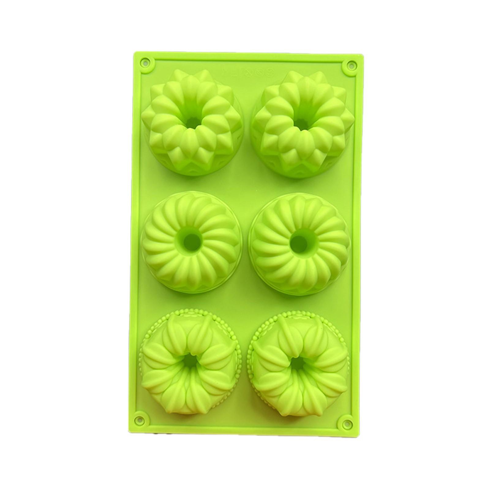 

Рифленая трубчатая форма для торта Fancy Donuts Силиконовая форма для выпечки Donas Cupcake Soap Making Tool Mols Silicona Kitchen Accessory One Size зелёный