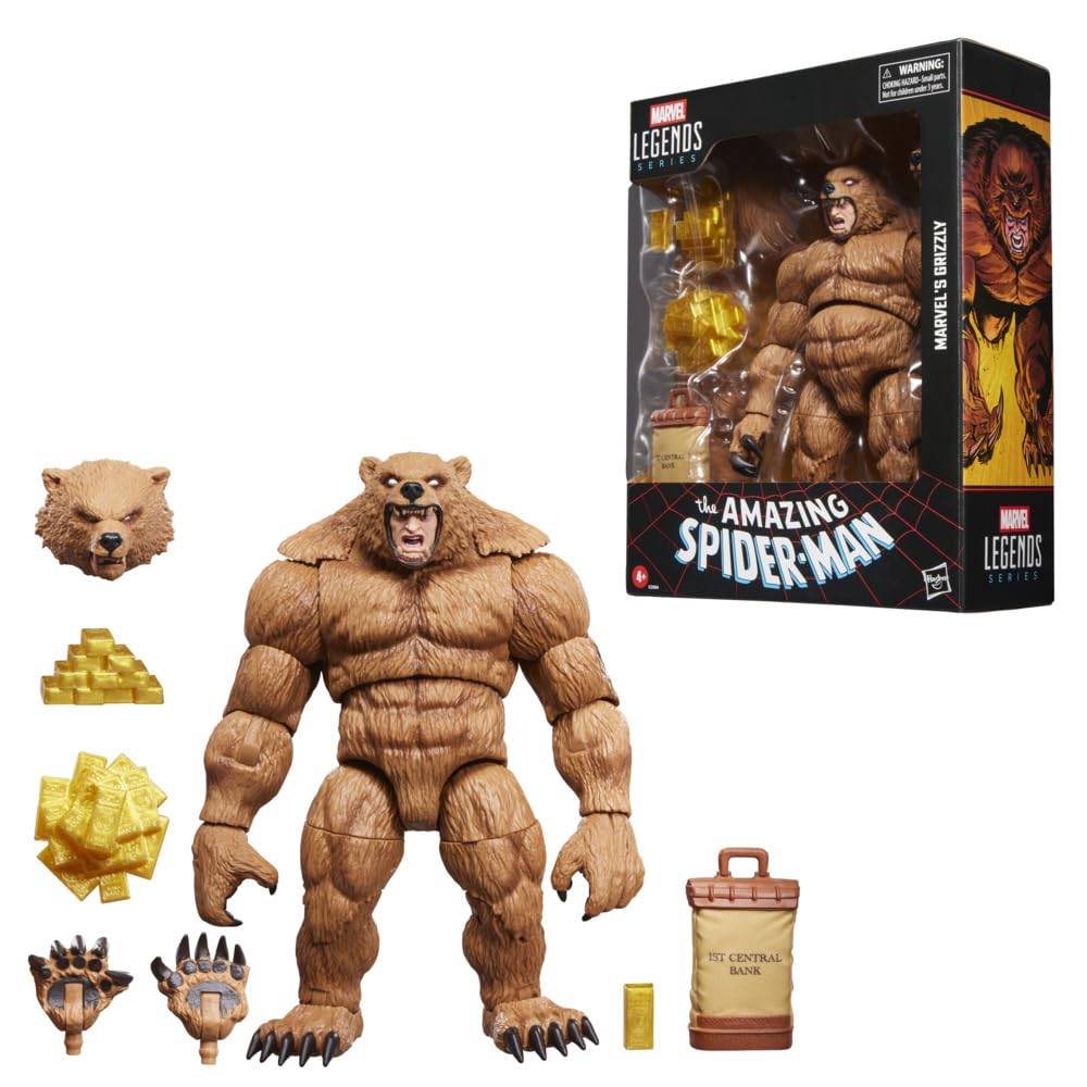 Hasbro Marvel Legends Series Amazing Spider-Man Grizzly Action Figure 6-Inch Collector's Edition Based on Marvel Comics G2084
