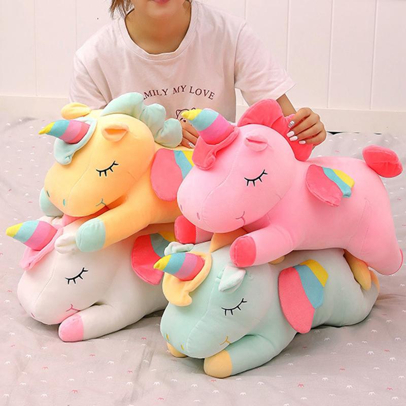 Kawaii Einhorn Plüsch Spielzeug Weiche Angefüllte Einhorn Weiche Puppen Tier Pferd Spielzeug Für Kinder Mädchen Kissen Geburtstag Geschenke