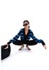 2025 Spring Women's Color Block Knit Cardigan - Loose Fit, Europe & America Style Sweater