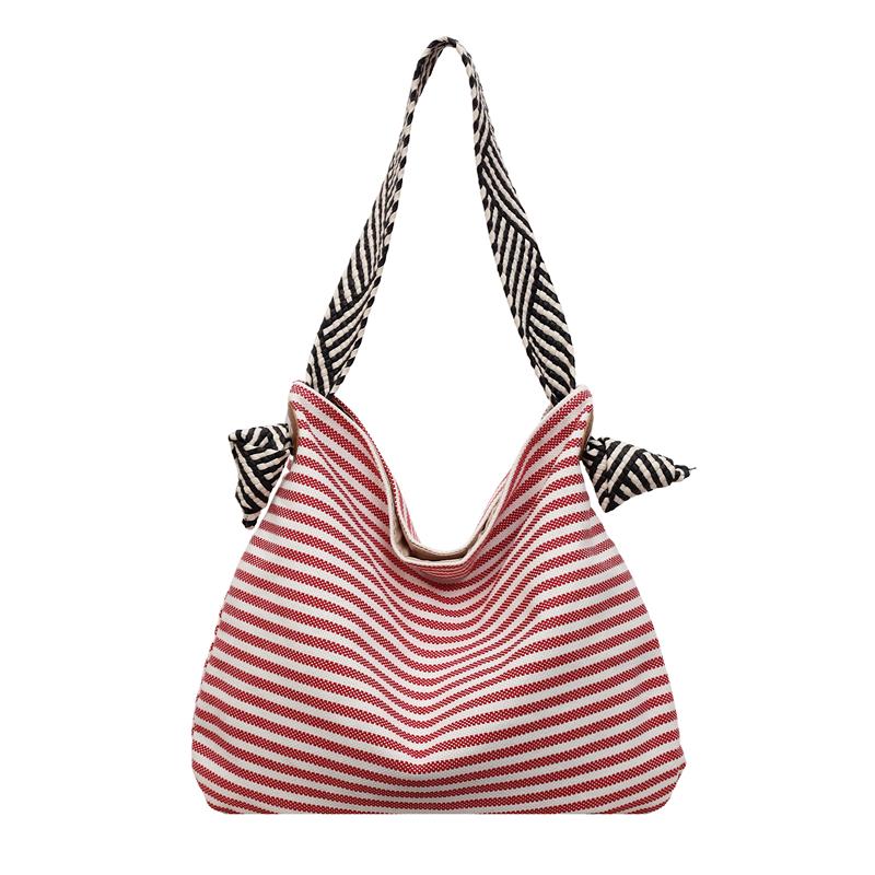Sac Tote rayé grande capacité Sac à bandoulière pour femme Sac sous le bras