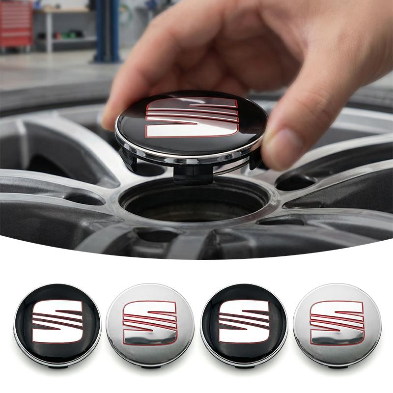 56MM 4 Stück/Set Radkappen Mittelkappen für SEAT Leon MK1 MK2 MK3 5F Ibiza 6L 6J Altea Arona Tarraco Cupra Cordoba