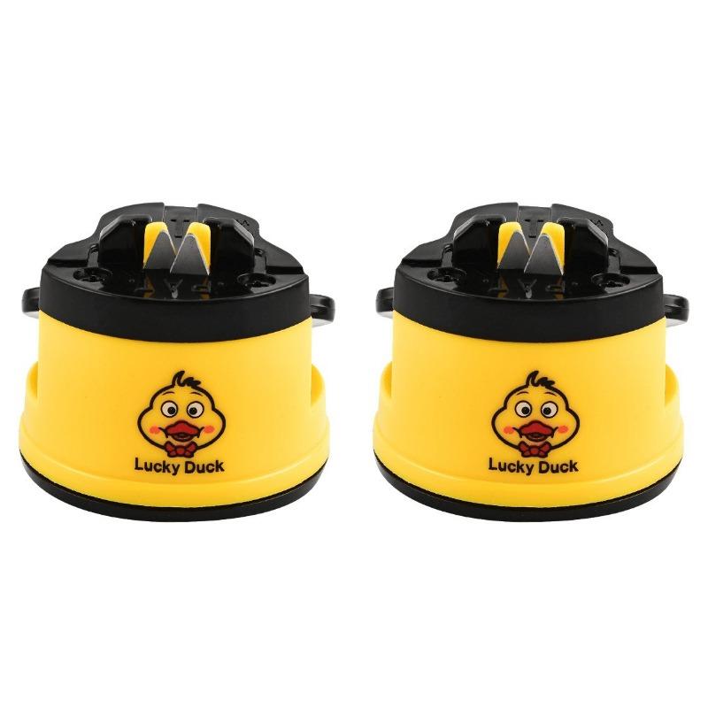 Small Yellow Duck Mini Suction Cup Sharpener, Home Quick Sharpening Tool, Kitchen Mini Sharpener, Sharpening Stone, Easy To Use
