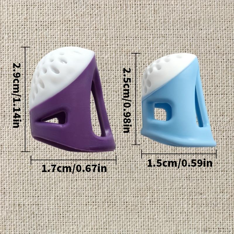 

2 Pieces of Top Needle Finger Cover Sewing Tool Protection Finger Cover Cross Stitch DIY Anti Slip Embroidery Top Needle
