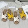 Open-toed Roman shoes women's 2025 new summer versatile soft-soled flat-soled thin cross-strap non-slip beach sandals women