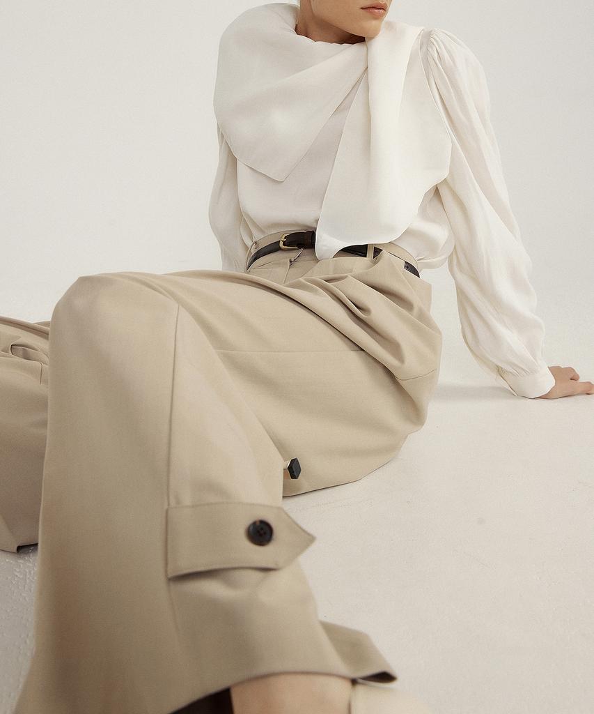 LUCIR ZU Monet Wide Slacks (Beige)