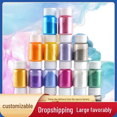 10 g Perlenpulver-Glitzer und Kristall-Kleberform mit Meerjungfrauen-Pigment-Glimmer zum Selbermachen.