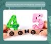 Magnetic Number Train Blocks: Colorful Wooden Educational Toy for Early Childhood