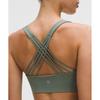 Lululemon Flexyflex Strappy Yoga Bra  Light Support  D DDD Cups Willow Leaf