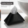 Küchenrollenhalter Europäischer Minimalistischer Ausziehbarer Küchenrollenhalter-Kasten aus PU-Leder Schreibtisch-Küchenrollen-Spender
