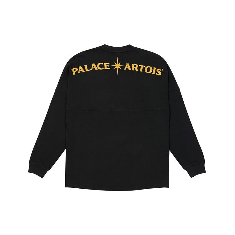 Palace X Stella Artois Co-Branded Casual Letter Print Long Sleeve Sweatshirt Unisex Tops Black PAL-SS21-3
