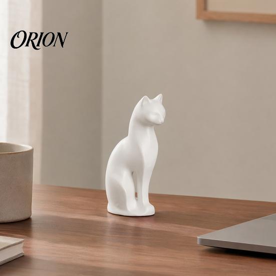 Regalo per Amanti dei Gatti Statuetta, Piccola Scultura Stampata 3D, Animale da Collezione Ornamento da Tavolo per Compleanno Decorazione per Scaffale di Casa, Pezzo d'Arte Versatile