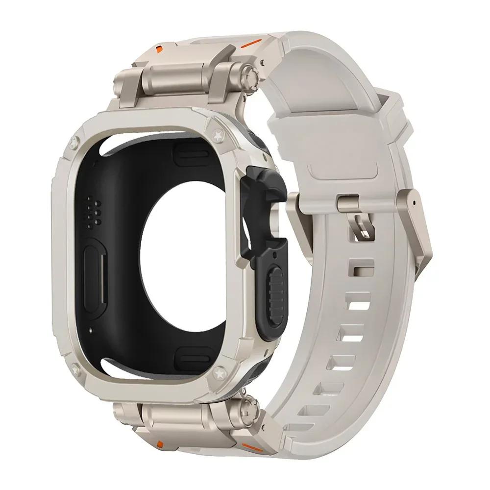 Armband+Hülle für Apple Watch Band Ultra 2 49mm 44mm 45mm TPU Schutzhülle Abdeckung Silikonarmband für IWatch Serie 9 8 7 6 5 4