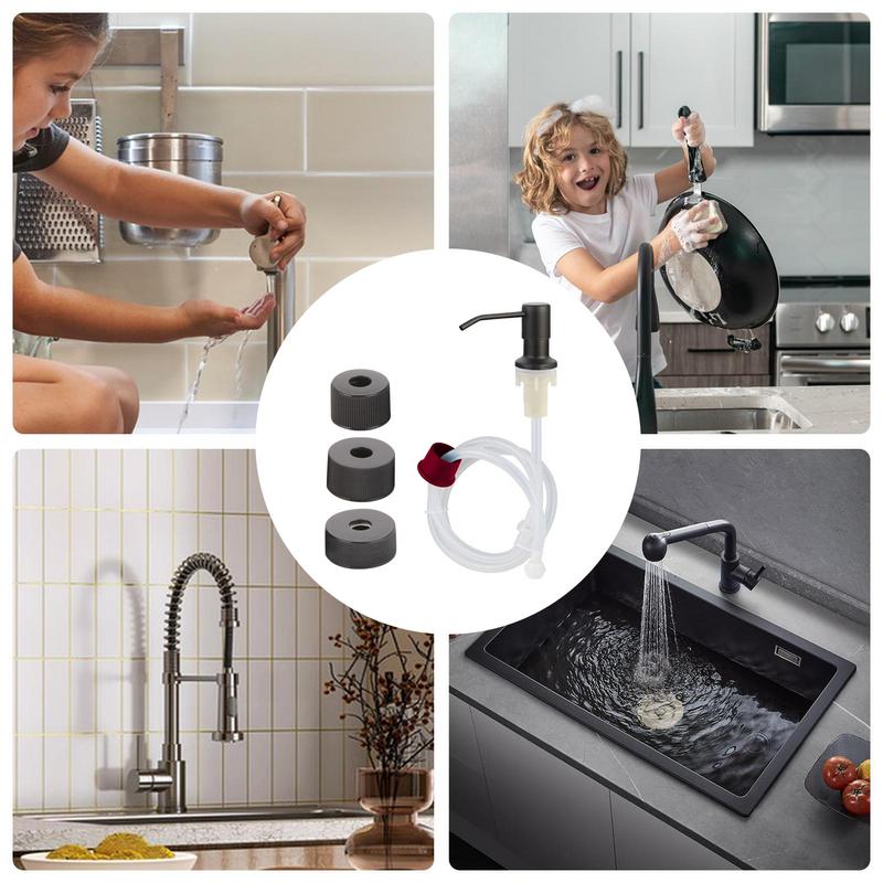 Edelstahl Küchenspüle Seifenspender Verlängerungsrohr Spülmittel Druckpumpenkopf Verlängerer Multifunktionale Spülbecken Zubehör