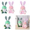 Chaoya Easter Fabric Faceless Bunny Couple Dolls Knitted Hat Decoration Figurines