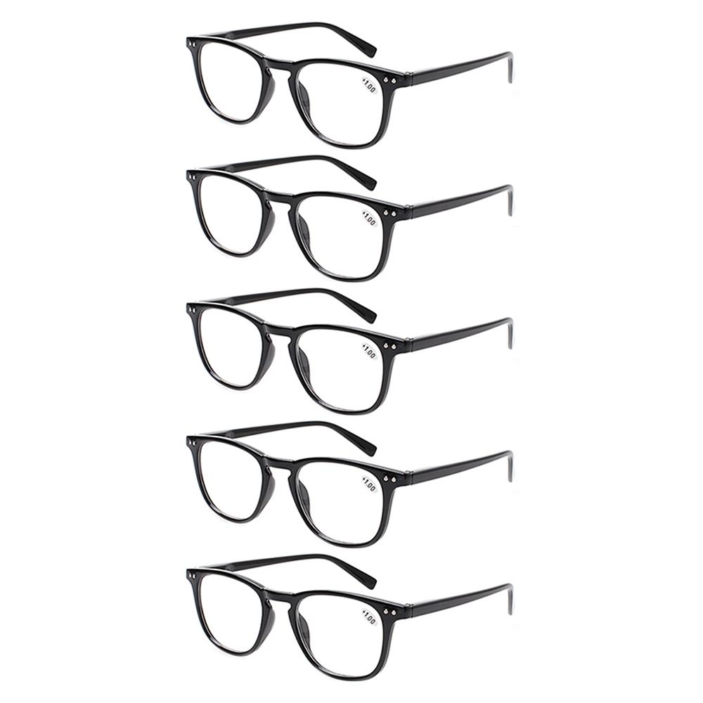 Turezing 5 Pack Reading Glasses for Women Men Ultralight HD Lenses Prescription Glasses Optical Lenses 3