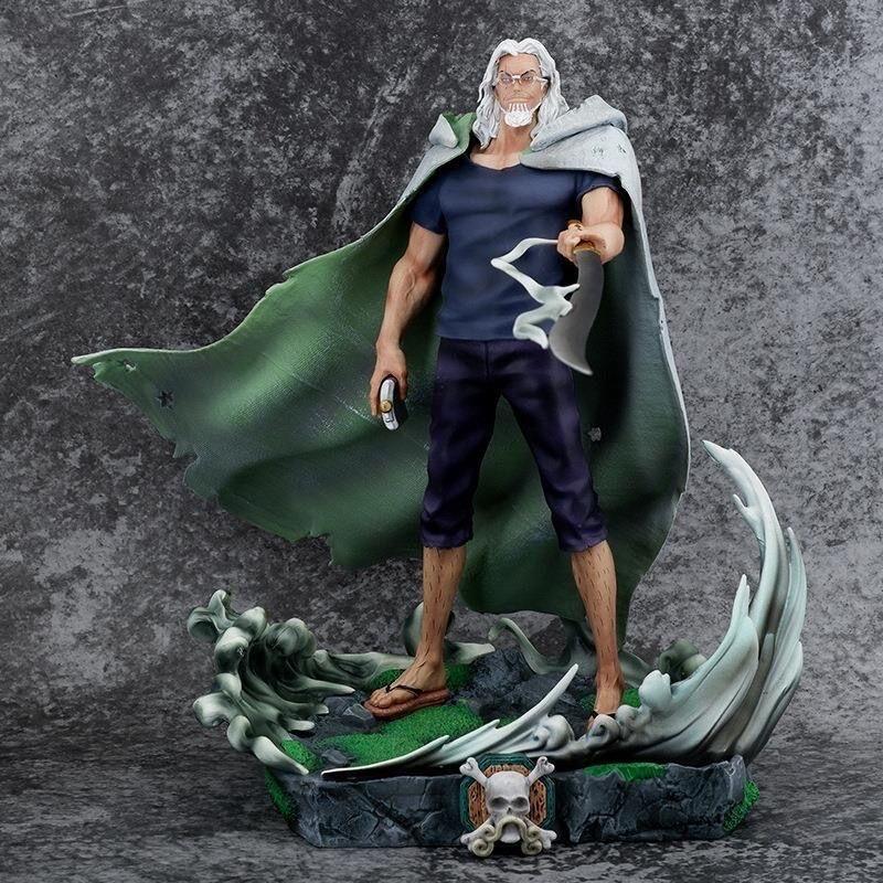 One Piece Dark King Silvers Rayleigh Gk Figure Standing Pose Sword Wielding Boxed Anime Statue Collectable Model For Anime Fans Premium Quality