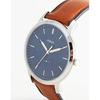 FOSSIL Minimalist Leather Men's Watch, Navy Blue Leather, fs5304