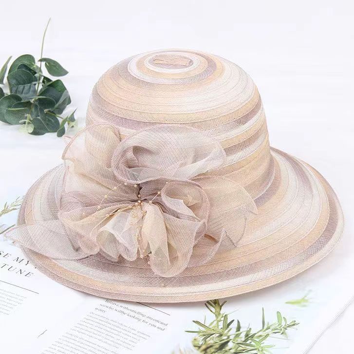 Summer Sun Protection Hat For Women With Large Brim Foldable Polyester Outdoor Shield