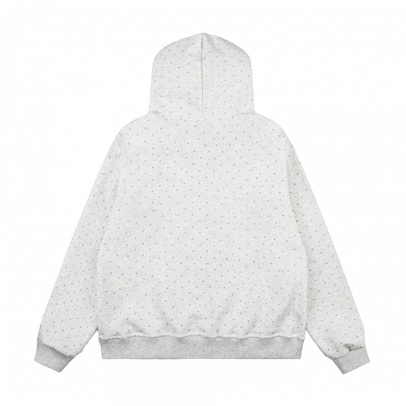 American Vintage Angel Note Print Hooded Sweatshirt Jacket Streetwear Trendy Loose Fit