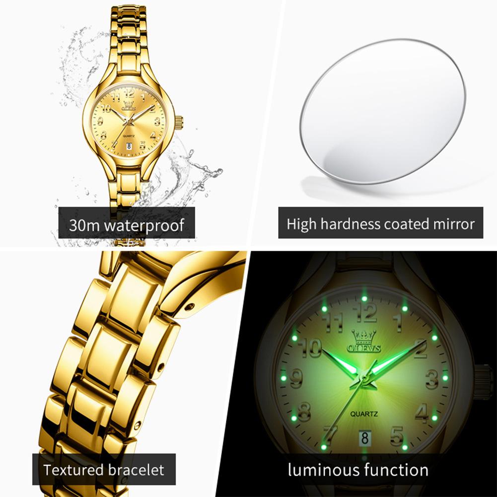 OLEVS Women Watch Luxury Original Brand Waterproof Luminous Quartz Watch Automatic Date Ladies Watches Wristwatch