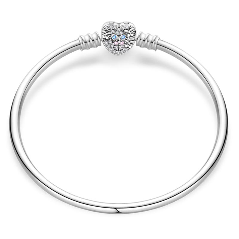 17-20CM 925 Silver Bracelets For Women Star Moon Butterfly Cat Claw Lotus Golden Crown Bracelets Fit DIY Charms Pendants Jewelry