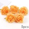 Orange Artificial Flowers Heads Silk Fake Flowers for Home Decor Party Marriage Wedding Decoration DIY Wreath Gifts Accessories