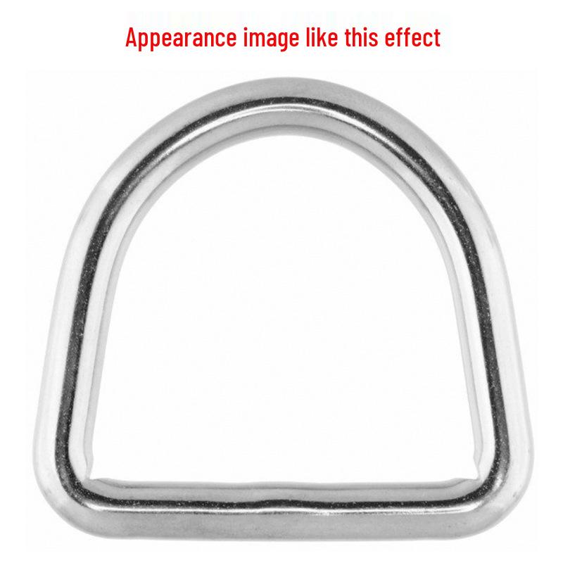 In-stock 316 Stainless Steel Semicircle Seamless Welded D-ring Kayak Surfboard Hardware Pull Buckle.