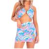 Missy Empire Womens/Ladies Swirl Print High Waist Mini Skirt