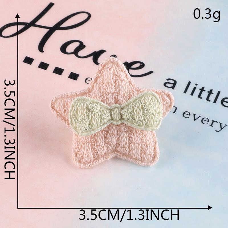 Stoff Aufkleber Dekorative Schmuckstücke Niedlicher Plüschbär Cartoon Haarnadel Lederring Zubehör Brosche Handgemacht DIY Haarschmuck Zubehör