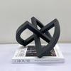 Metal Handicrafts Geometric Hollowed-out Intersections Abstract Black Ornament Cross Line Home Decoration Accessories