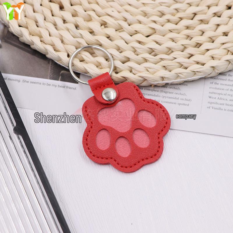 Pet Shedding Hair Storage Keychain: Creative Dog Paw Photo & Commemorative Cat/Dog Hair Keepsake Bag