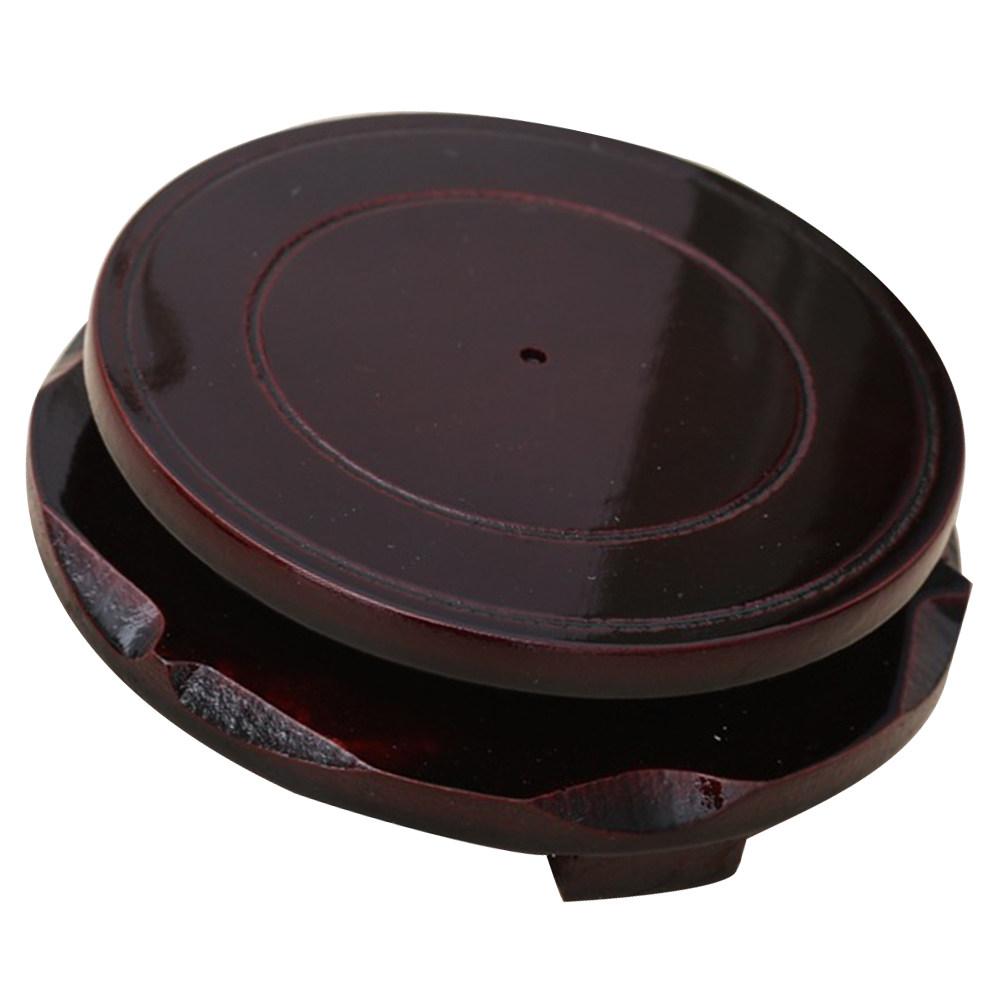 Sturdy Round Wood Display Riser Stand for Mini Potted Plants Bonsai Fish Tanks Sculptures Crafts Home Decor Wooden Pedestal Desk